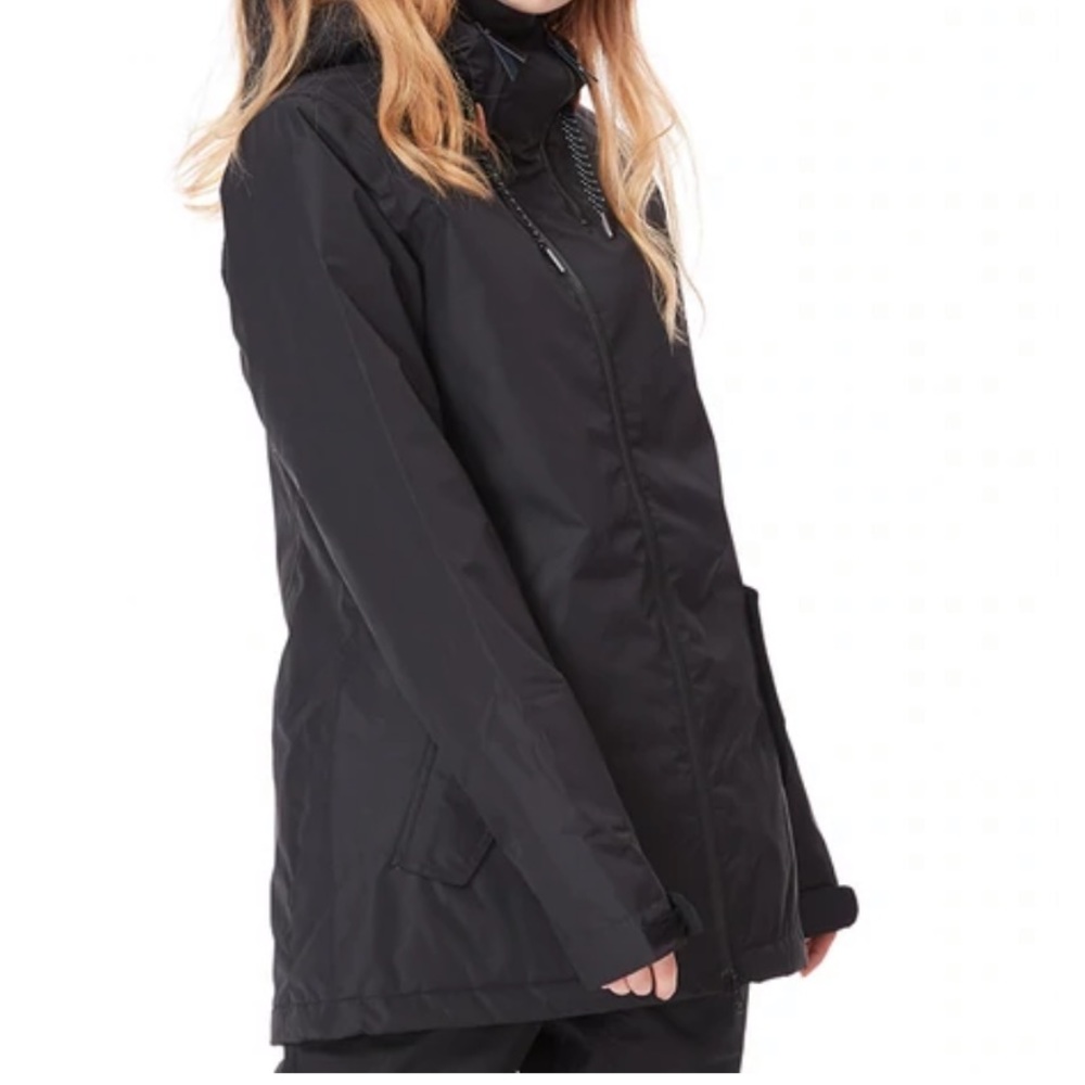 Gsou Snow Thermal Warm Waterproof Windproof Black Women's Ski Jackets